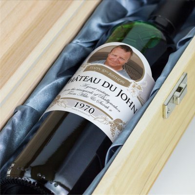 (image for) 50th Birthday Present Personalised Gift Wine