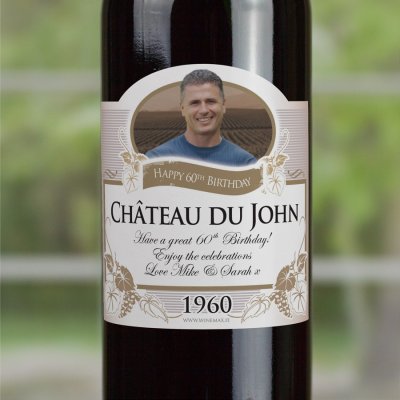 (image for) 60th Birthday Present Personalised Gift Wine