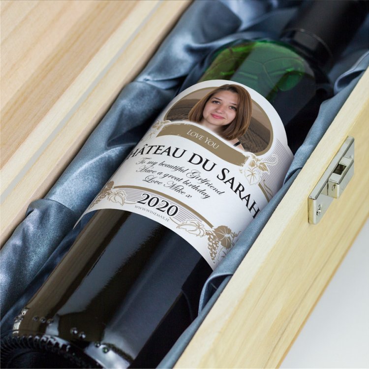 (image for) Girlfriend Birthday Present Personalised Birthday Wine - Click Image to Close