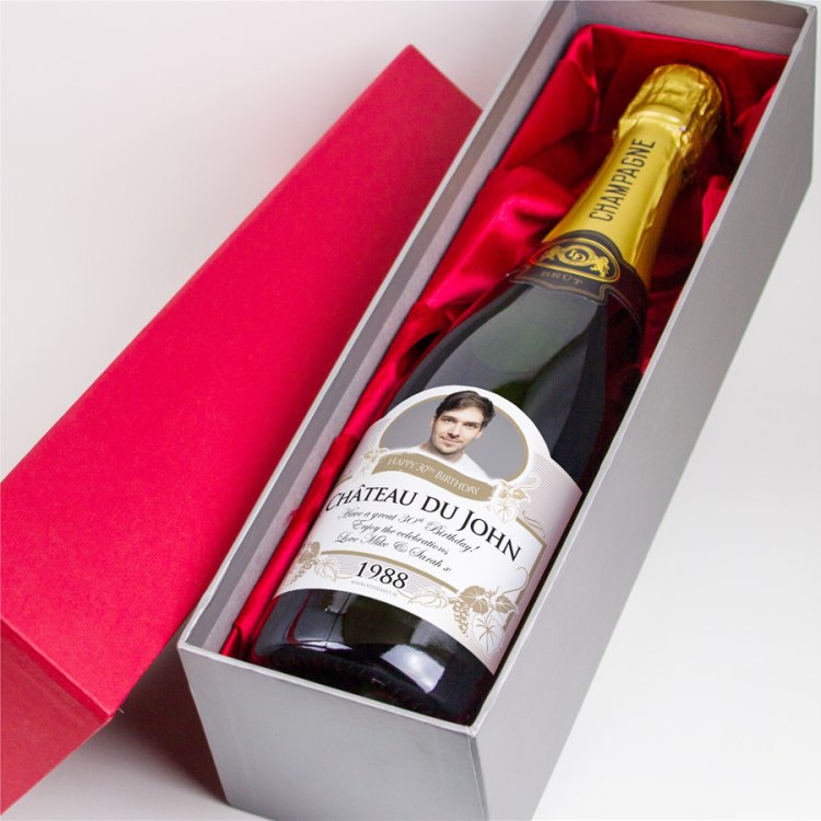 Modal Additional Images for Personalised Champagne Your Label Gift