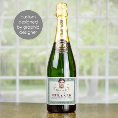(image for) 21st Birthday Present Personalised Birthday Champagne
