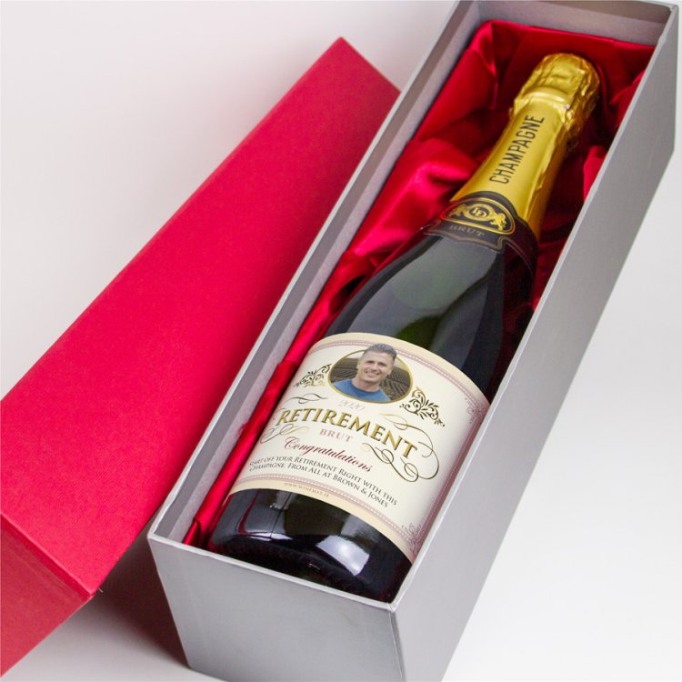 Modal Additional Images for Retirement Gift Personalised Champagne