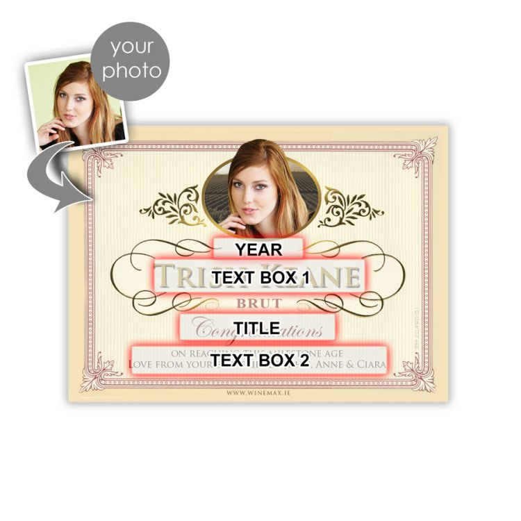 (image for) Personalised Champagne Birthday Gift - Click Image to Close