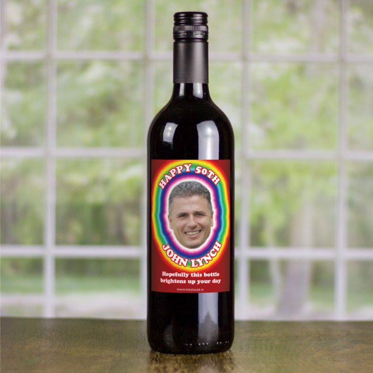 (image for) Funny 50th Birthday Personalised Gift Labelled Wine - Click Image to Close