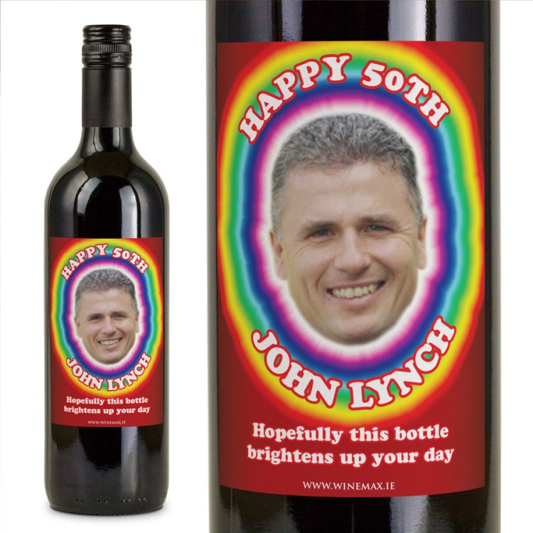 Modal Additional Images for Funny 50th Birthday Personalised Gift Labelled Wine