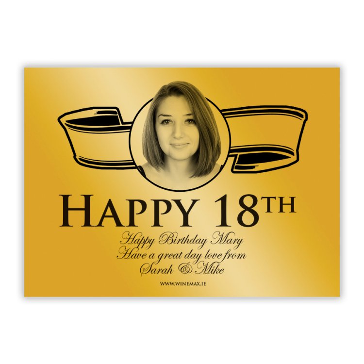 (image for) 18th Birthday Gold Label Personalised Birthday Champagne - Click Image to Close