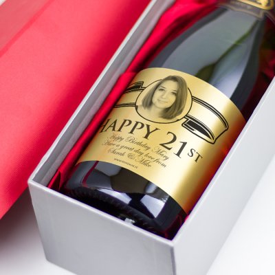 (image for) 21st Birthday Gold Label Personalised Birthday Champagne