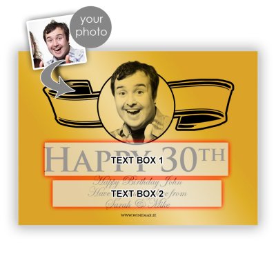 (image for) 30th Birthday Gold Label Personalised Birthday Champagne