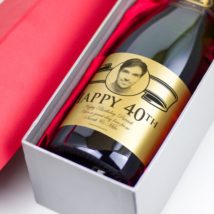 Modal Additional Images for 40th Birthday Gold Label Personalised Birthday Champagne