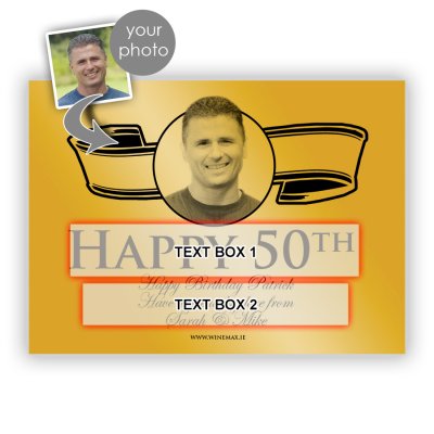 (image for) 50th Birthday Gift Gold Label Personalised Birthday Champagne