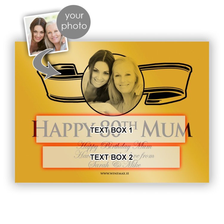 (image for) 80th Birthday Gift Gold Label Personalised Birthday Champagne - Click Image to Close