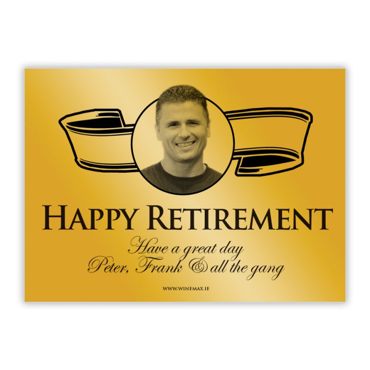 (image for) Retirement Gift Gold Personalised Champagne Gift - Click Image to Close