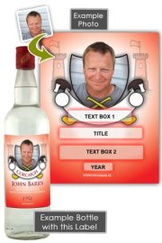 (image for) Cork GAA Fan Birthday Present Personalised Vodka Gifts