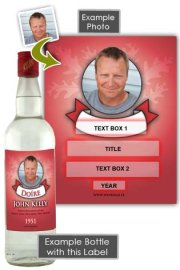 (image for) Derry GAA Fan Birthday Present Personalised Vodka Gifts