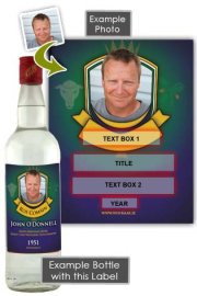 (image for) Roscommon GAA Fan Birthday Present Personalised Vodka Gifts