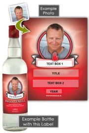 (image for) Tyrone GAA Fan Birthday Present Personalised Vodka Gifts
