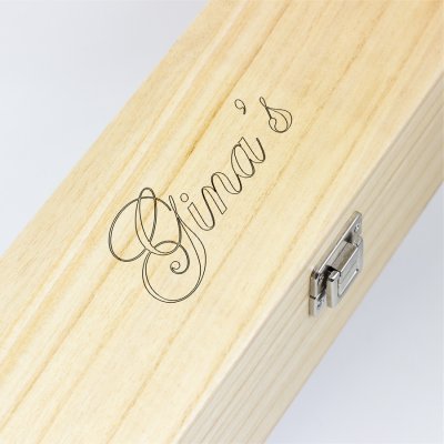(image for) 80th Birthday Gift Personalised Gordons Gin 70cl & Engraved Wooden Box