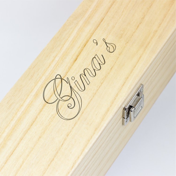 (image for) Personalised Gordons Gin 70cl 60th Birthday Gift & Engraved Wooden Box - Click Image to Close