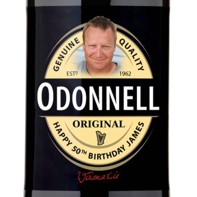 (image for) 2x Personalised Guinness Beer Birthday Present Bottles 500ml