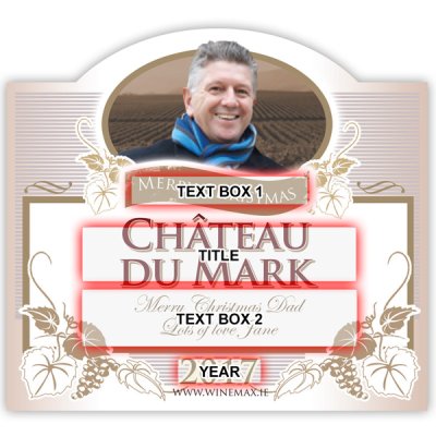 (image for) Christmas Personalised Your Label Gift Wine