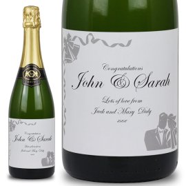 (image for) Bells & Bliss Personalised Wedding Labelled Wine
