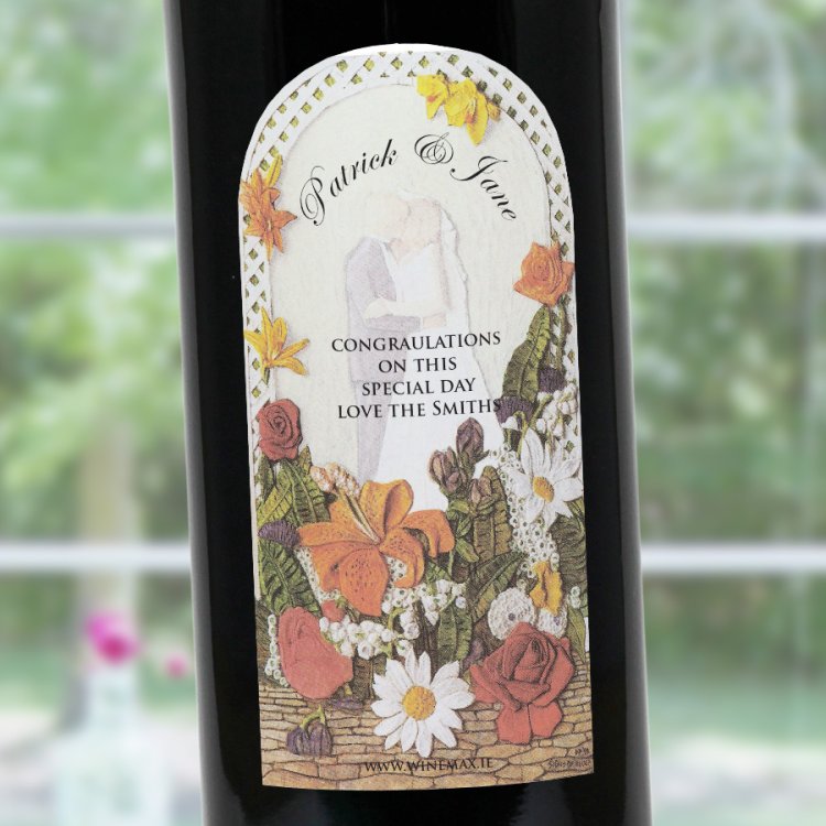 (image for) Trelis Personalised Wedding Labelled Wine - Click Image to Close