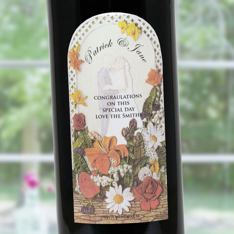 Modal Additional Images for Trelis Personalised Wedding Labelled Wine