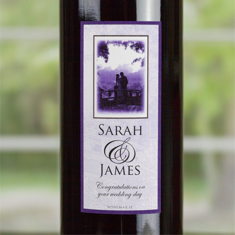 (image for) Moonlight Personalised Wedding Labelled Wine - Click Image to Close
