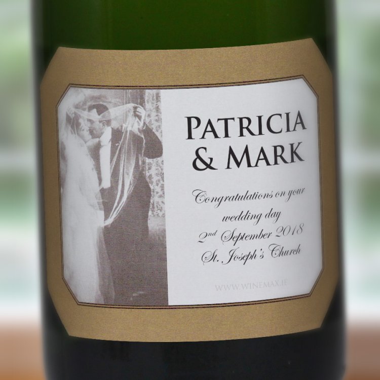 Modal Additional Images for Unveiled Kiss Personalised Wedding Labelled Wine