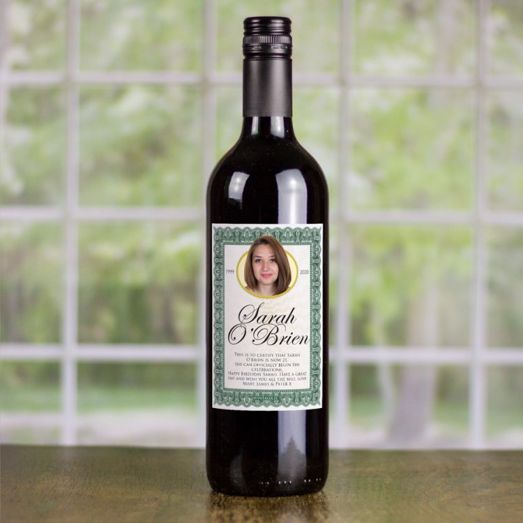 (image for) 21st Birthday Present Personalised Birthday Wine - Click Image to Close