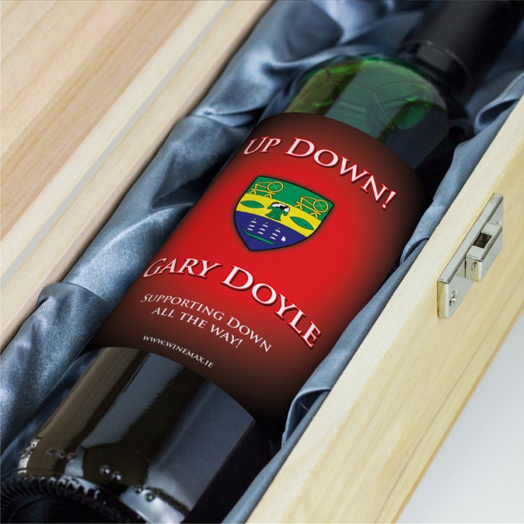 Modal Additional Images for Down GAA Personalised Gift Wine
