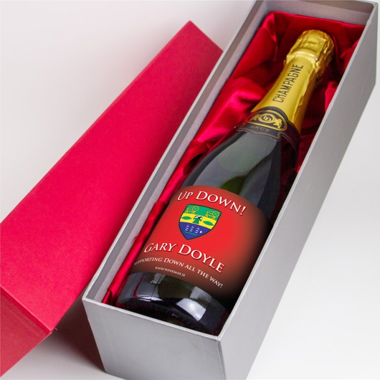 Modal Additional Images for Down GAA Personalised Gift Champagne
