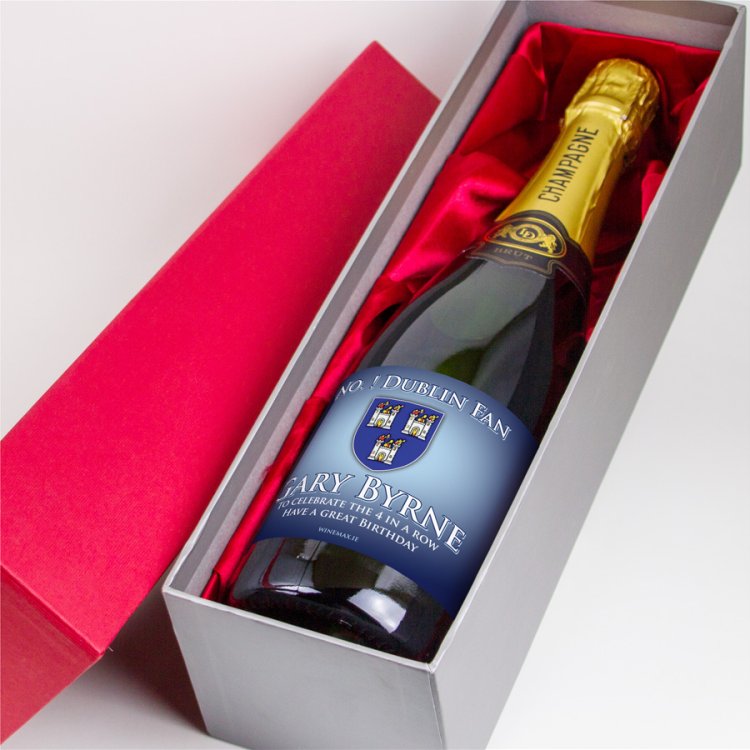 Modal Additional Images for Dublin GAA Personalised Gift Champagne