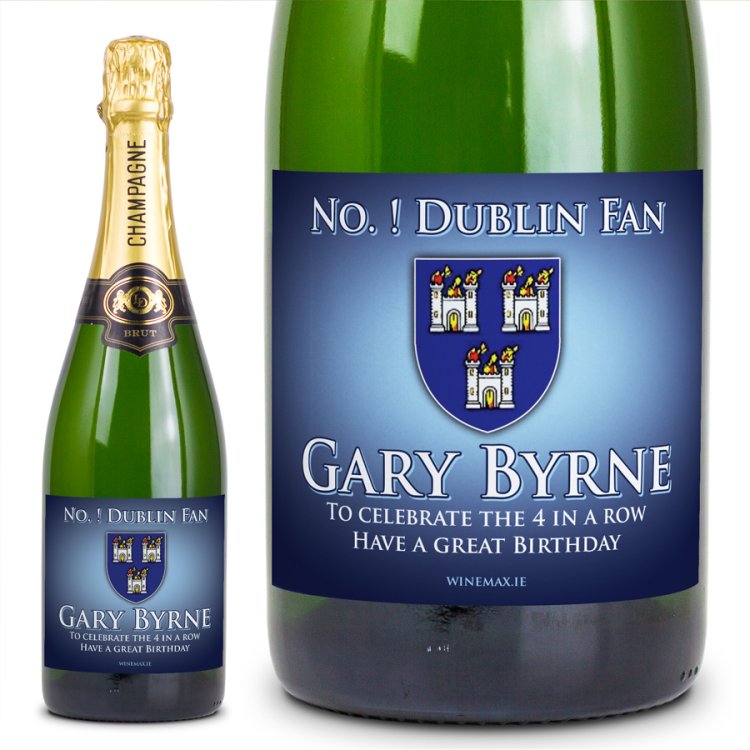 (image for) Dublin GAA Personalised Gift Champagne - Click Image to Close