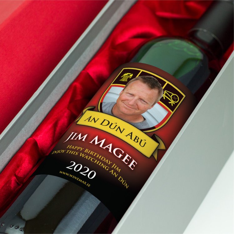 (image for) Down GAA Fan Birthday Present Personalised Wine Gifts - Click Image to Close