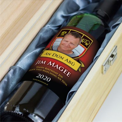 (image for) Down GAA Fan Birthday Present Personalised Wine Gifts