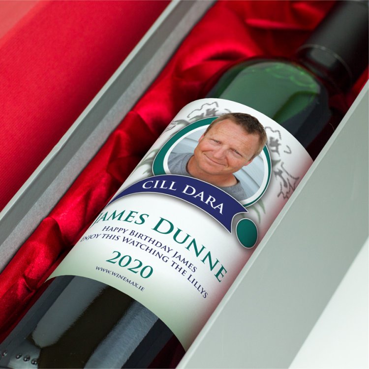 (image for) Kildare GAA Fan Birthday Present Personalised Wine Gifts - Click Image to Close