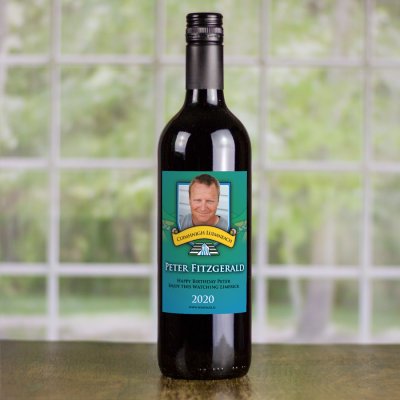 (image for) Limerick GAA Fan Birthday Present Personalised Wine Gifts