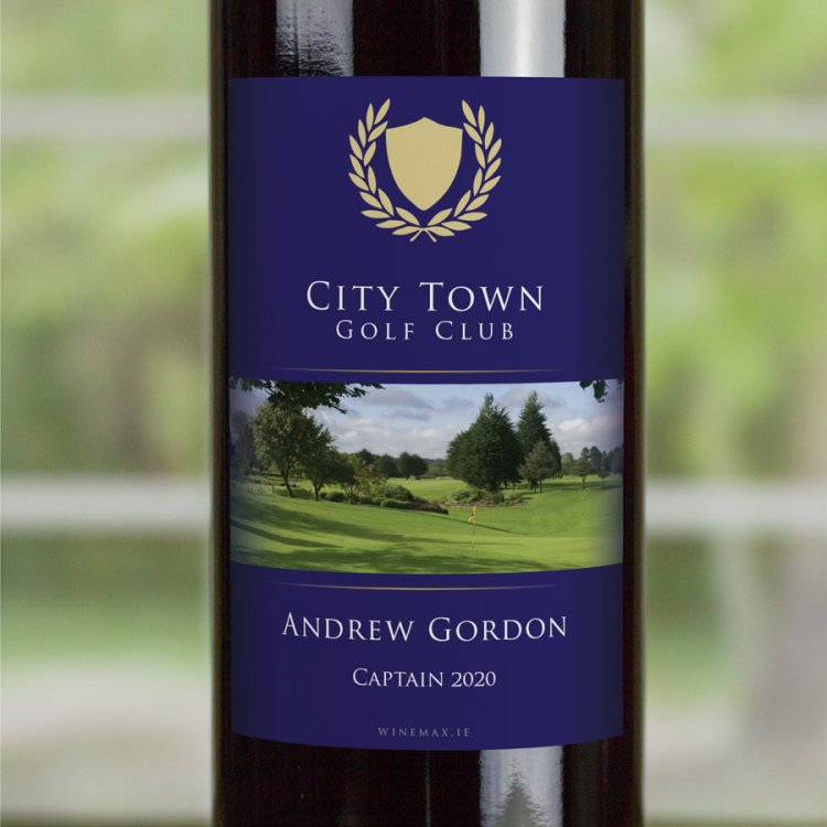 (image for) Golf Club Wine Personalised with Crest and Photo - Click Image to Close