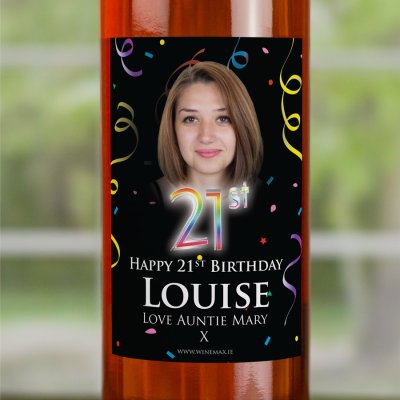 (image for) 21st Birthday Personalised Birthday Gift Labelled Wine