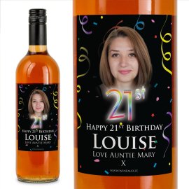 (image for) 21st Birthday Personalised Birthday Gift Labelled Wine