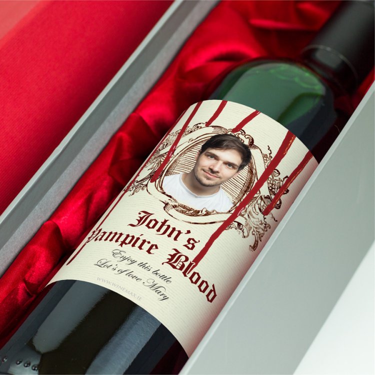 (image for) Halloween Gift Personalised Wine - Click Image to Close