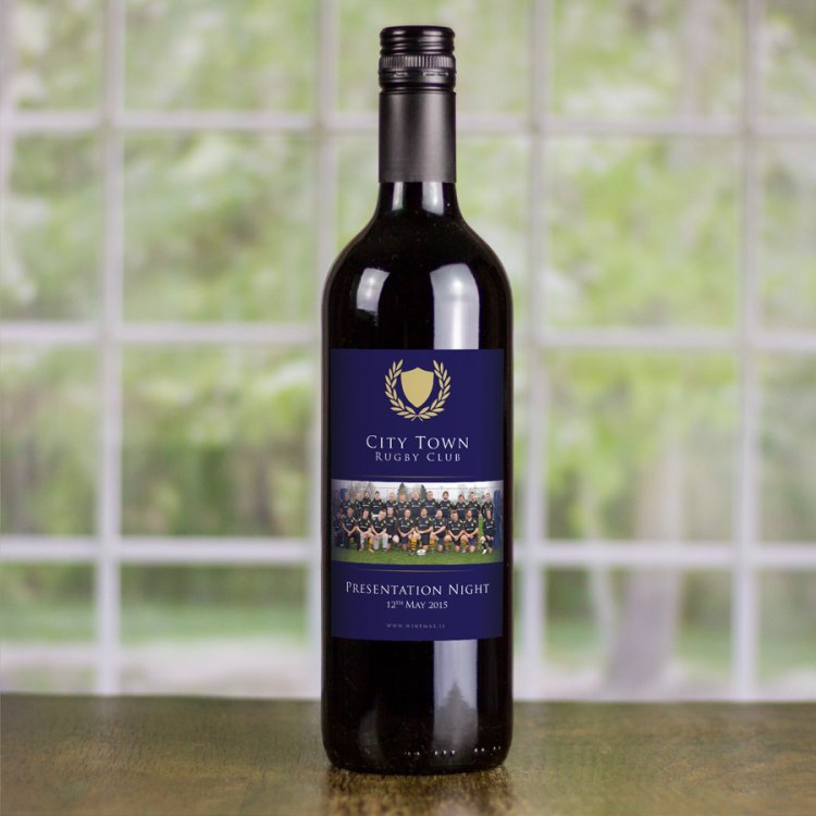 (image for) Rugby Club Wine Personalised With Logo or Crest - Click Image to Close