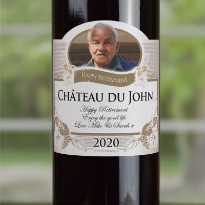 (image for) Retirement Gift Personalised Wine Own Label