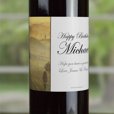 (image for) Tuscan Hills Personalised Gift Labelled Wine