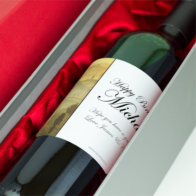 (image for) Tuscan Hills Personalised Gift Labelled Wine - Click Image to Close