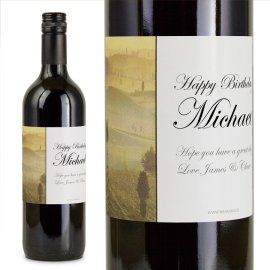 (image for) Tuscan Hills Personalised Gift Labelled Wine