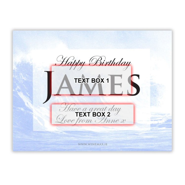 (image for) Waves Personalised Gift Labelled Wine - Click Image to Close