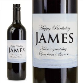 (image for) Waves Personalised Gift Labelled Wine