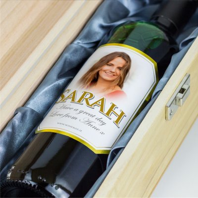 (image for) Gold Bevel Personalised Gift Labelled Wine